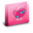 Folder Broken Heart Pink Icon
